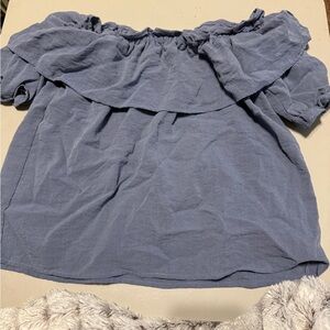 Active USA Off-Shoulder Slate Blouse